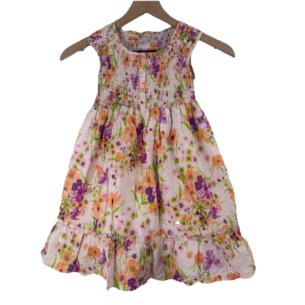 Old Navy Fit & Flare Multicolor Sleeveless Shirred Sundress